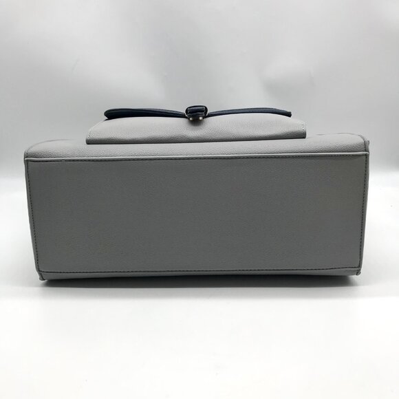 Like Dreams Navy Veda Two-Tone Buckle Medium Satchel Bag - Picture 5 of 11